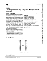 LM2639M datasheet: 5-Bit Programmable, High Frequency Multi-phase PWM Controller LM2639M