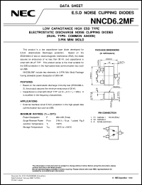 NNCD6.2MF-T1 datasheet: Noise clipping diode for ESD protection NNCD6.2MF-T1