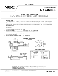 NX7460LE-CA datasheet: InGaAsP strained MQW DC-PBH laser diode module NX7460LE-CA