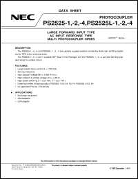 PS2525-4 datasheet: NEPOC double mold product 4-pin multiple PS2525-4