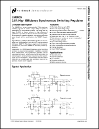 LM2655MTC-3.3 datasheet: 2.5A High Efficiency Synchronous Switching Regulator LM2655MTC-3.3