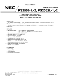 PS2562L2-1-V datasheet: Photo Coupler PS2562L2-1-V