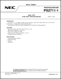PS2711-1-F4 datasheet: Photocoupler with high isolation voltage PS2711-1-F4