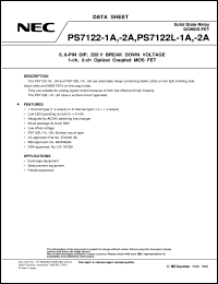 PS7122L-1A datasheet: DIP 200V Optical MOSFET PS7122L-1A