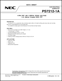 PS7212-1A-E3 datasheet: Small thin 4-pin SOP OCMOS FET PS7212-1A-E3