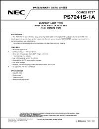 PS7241-1B-F3 datasheet: Optical MOS FET photo coupler PS7241-1B-F3