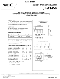 UPA1456H datasheet: Silicon transistor array UPA1456H