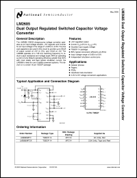 LM2685MTC datasheet: Dual Output Regulated Switched Capacitor Voltage Converter LM2685MTC