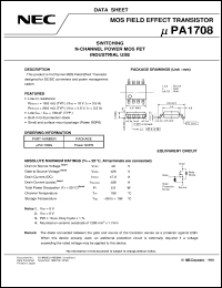 UPA1708G-E1 datasheet: Nch enhancement type power MOS FET UPA1708G-E1