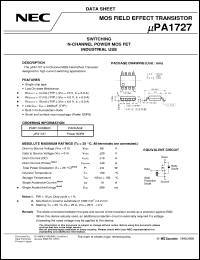 UPA1727 datasheet: Nch power MOS FET 8-pin SOP single 60V UPA1727