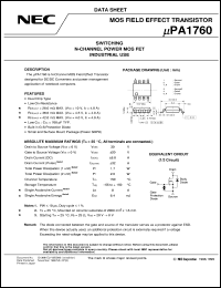 UPA1760G-E1 datasheet: N-channel enhancement type power MOS FET(Dual type) UPA1760G-E1