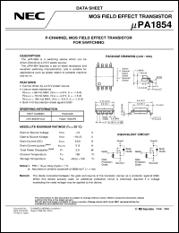 UPA1854GR-9JG-E1 datasheet: Pch enhancement type MOS FET UPA1854GR-9JG-E1
