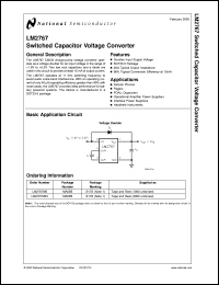 LM2767M5 datasheet: Switched Capacitor Voltage Converter LM2767M5