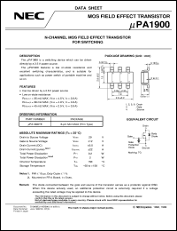 UPA1900TE-T1 datasheet: Nch enhancement type MOS FET UPA1900TE-T1