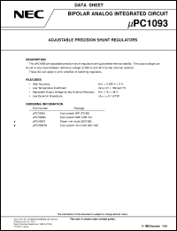 UPC1093G datasheet: Variable shunt regulator UPC1093G