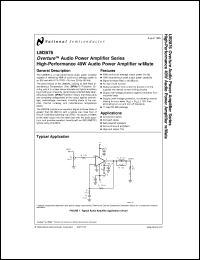 LM2876TF datasheet: High-Performance 40 Watt Audio Power Amplifier w/Mute LM2876TF