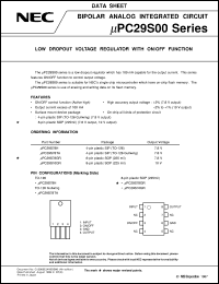 UPC29S78TA datasheet: Low saturation positive output stabilization power circuit with ON/OFF function UPC29S78TA