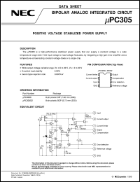 UPC305C datasheet: Regulated power supply UPC305C