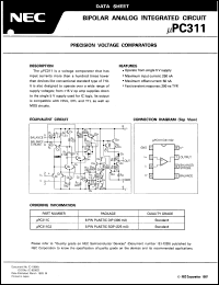 UPC311C datasheet: Single comparator UPC311C