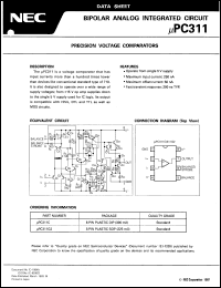 UPC311G2-E1 datasheet: Single comparator UPC311G2-E1