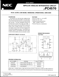 UPC4570C datasheet: Dual operational amplifier UPC4570C