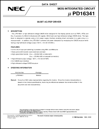 UPD16341P datasheet: PDP driver UPD16341P