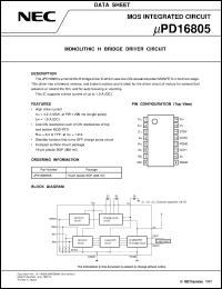 UPD16805 datasheet: Motor driver UPD16805