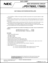 UPD178002GC-XXX-3B9-OP datasheet: 8-bit DTS controller UPD178002GC-XXX-3B9-OP