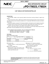 UPD178023GC-XXX-8BT datasheet: 8-bit DTS controller UPD178023GC-XXX-8BT