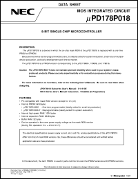 UPD178P018GC-3B9 datasheet: 8-bit DTS controller UPD178P018GC-3B9