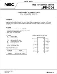 UPD4704C datasheet: Counter UPD4704C