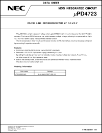 UPD4723GS-GJG-E2 datasheet: 3.3V applicability RS-232 line driver/receiver UPD4723GS-GJG-E2