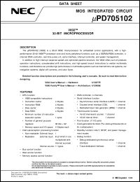 UPD705102GM-143-8ED datasheet: 32-bit microprocessor UPD705102GM-143-8ED