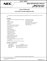 UPD72107L datasheet: LAPB controller UPD72107L