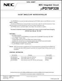 UPD78P328GF-3BE datasheet: 16/8-bit single-chip microcomputer UPD78P328GF-3BE