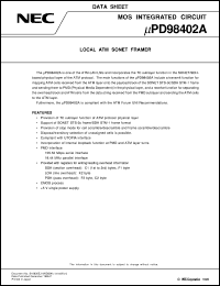 UPD98402AGM-KED datasheet: ATM-LAN PHY chip UPD98402AGM-KED