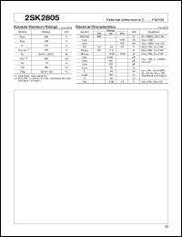 2SK2805 datasheet: MOS FET 2SK2805