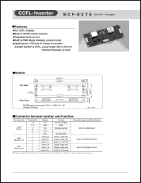 SCF-0275 datasheet: CCFL Inverter SCF-0275