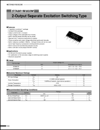 STA801M datasheet: 2-Output Switching Type Regulator IC STA801M