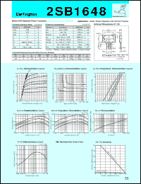 2SB1648 datasheet: Transistor For Power Amplifier 2SB1648
