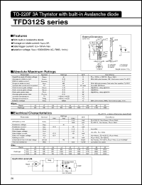 TFD312S-F datasheet: Thyristor With Built-in Avalanche Diode TFD312S-F