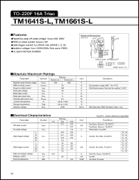 TM1641S-L datasheet: Triac TM1641S-L