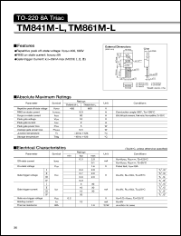 TM841M-L datasheet: Triac TM841M-L