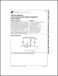 LM337HVH datasheet: 3-Terminal Adjustable Negative Regulator (High Voltage) LM337HVH