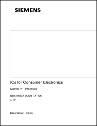 SDA9189X datasheet: Quarter PIP processor SDA9189X