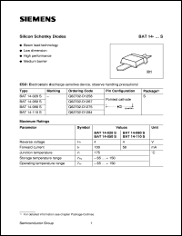 BAT14-020S datasheet: Silicon Schottky Diode BAT14-020S