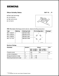 BAT15-110R datasheet: Silicon Schottky Diodes BAT15-110R