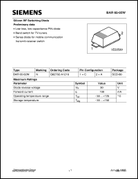 BAR65-02W datasheet: Silicon RF switching diode BAR65-02W