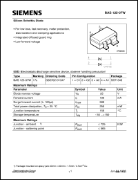 BAS125-07W datasheet: Silicon schottky diode BAS125-07W