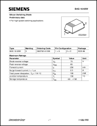 BAS16-02W datasheet: Silicon switching diode BAS16-02W